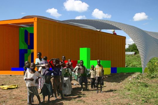 Emergency School portable structure by Volido, Max Sanjulian architect