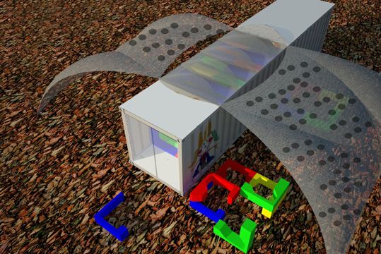 Emergency School portable structure by Volido, Max Sanjulian architect