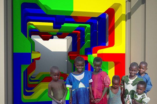 Emergency School portable structure by Volido, Max Sanjulian architect